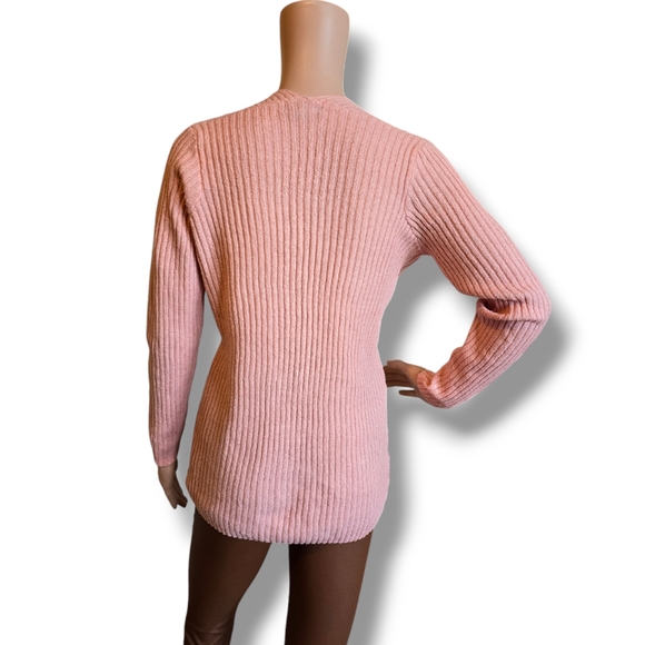 STREETWEAR SOCIETY Women's Mauve Ribbed V-neck Sweater - Picture 11 of 16